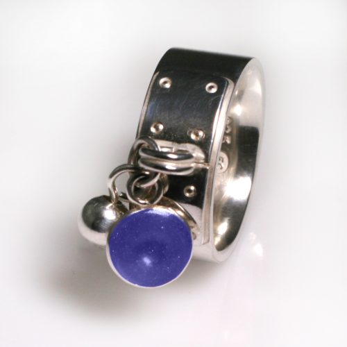 Ashes Jewellery-Tiffany Style Birthstone Ring - Sept Sapphire